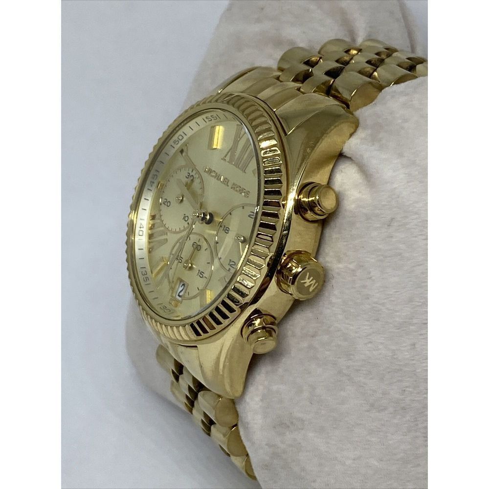 Michael Kors Lexington MK5556 Women Gold Stainless Steel Analog Dial Watch MP745 - Picture 4 of 12